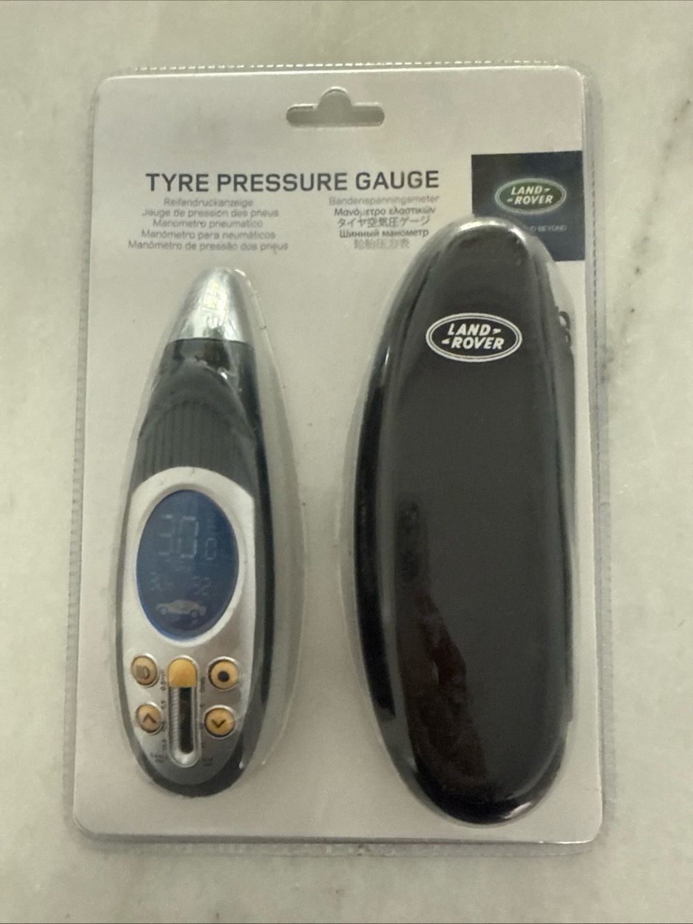 Black Tyre Pressure Gauge with Protective Case
